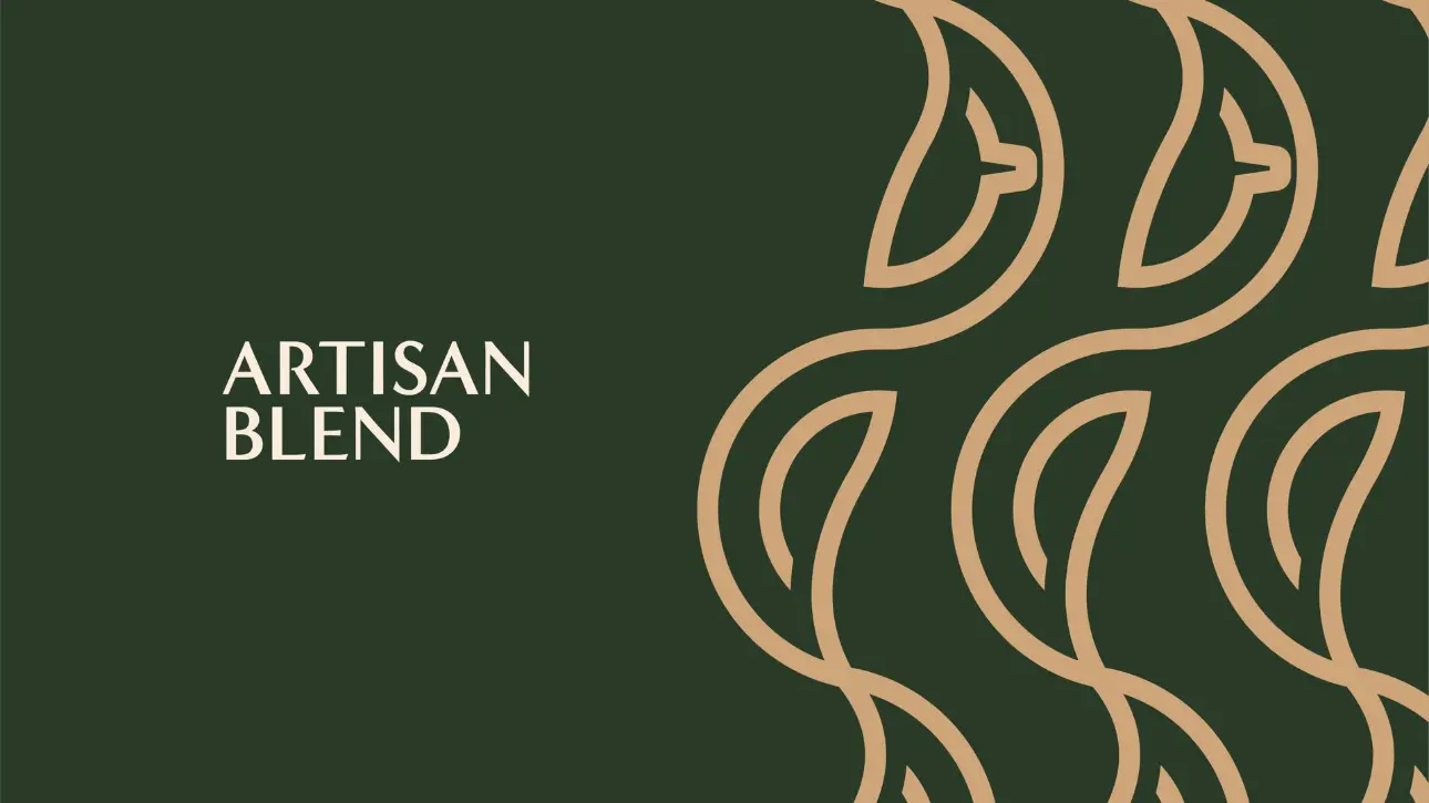Artisan Blend menu and collateral