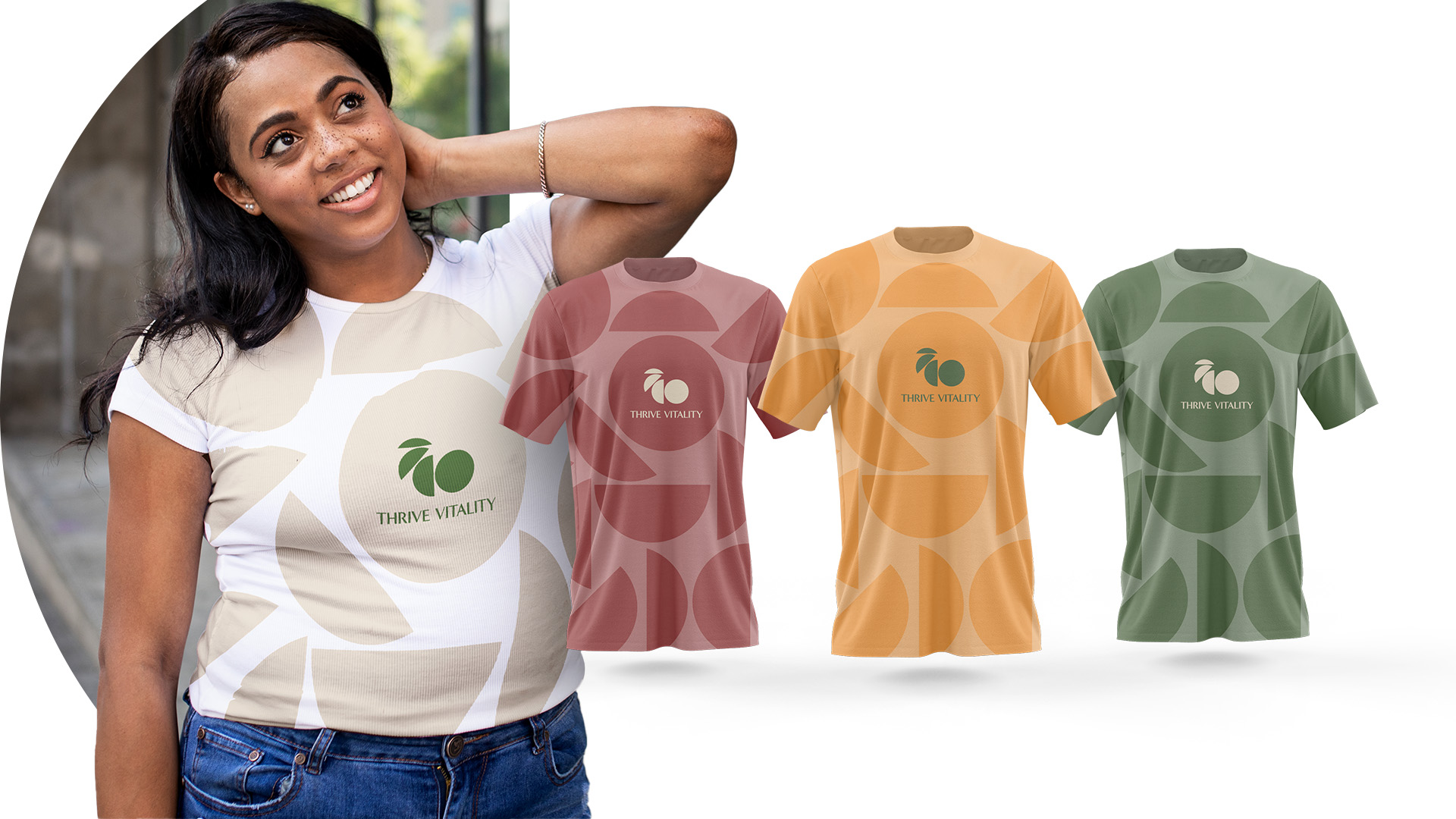 Thrive Vitality branded t-shirts