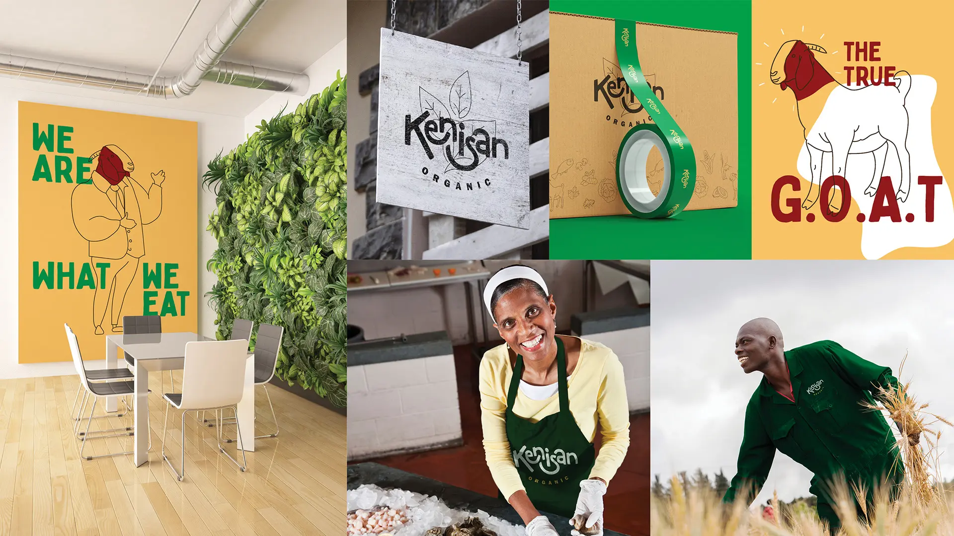 Staff uniform design, packaging design, signage and messaging