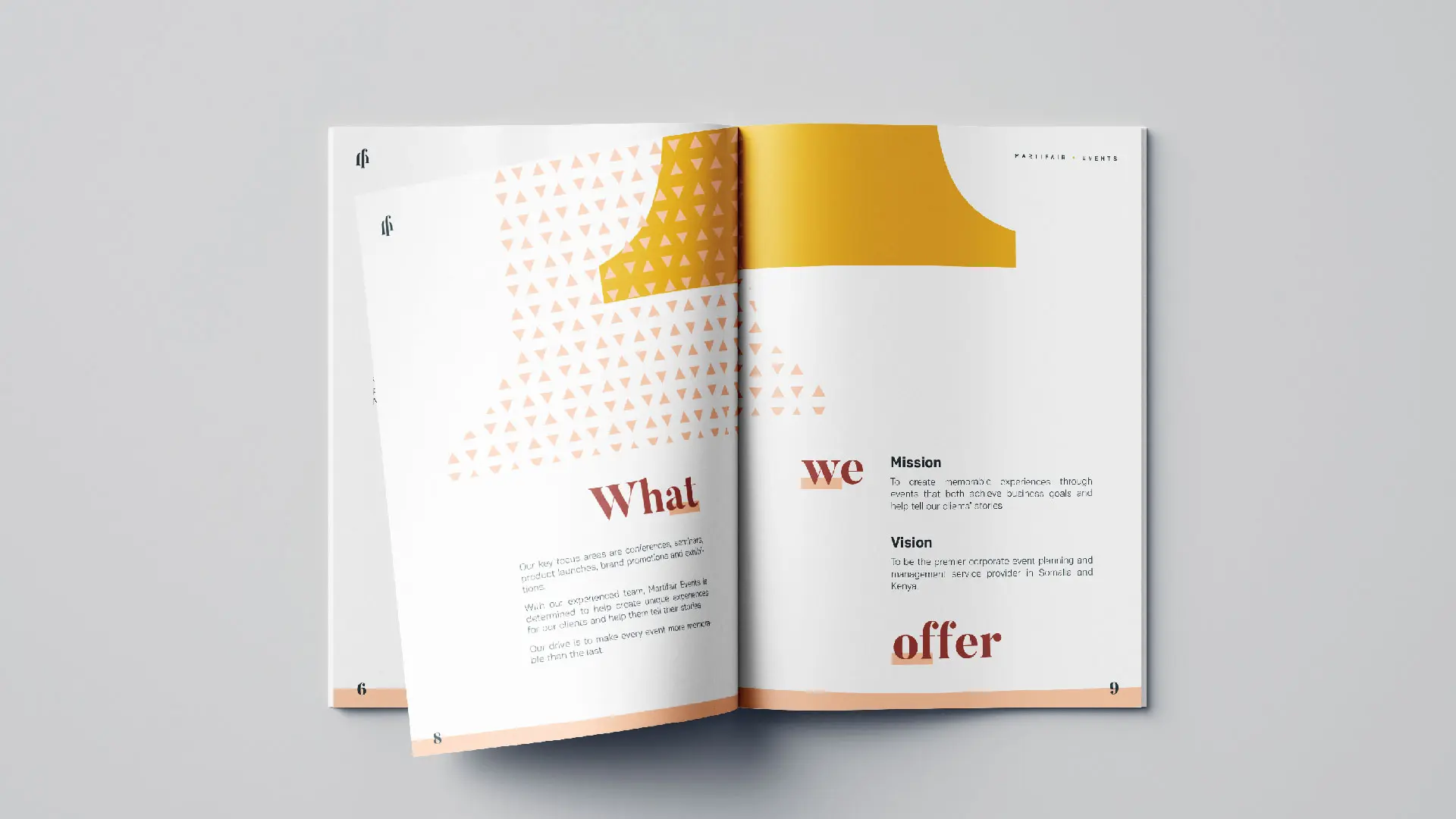 Inside pages of company profile