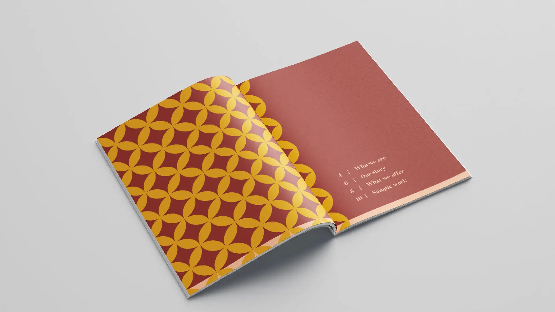 Inside pages of company profile