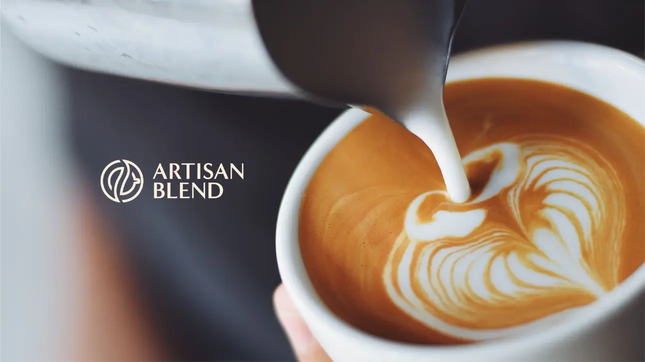 logo with coffee imagery